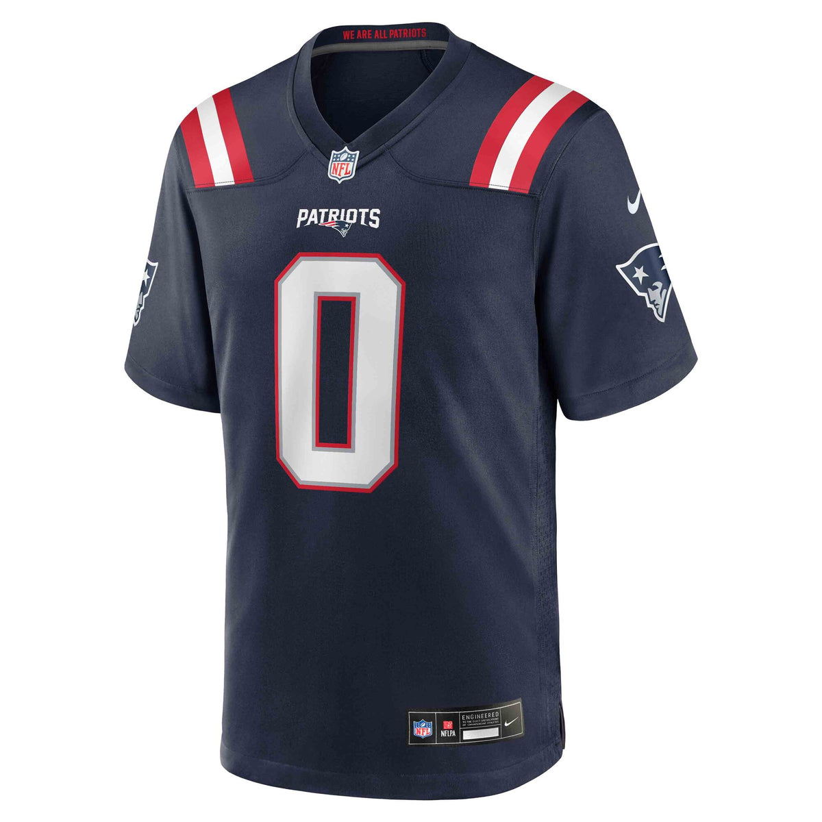 New England Patriots Christian Gonzalez Navy Team Game Jersey