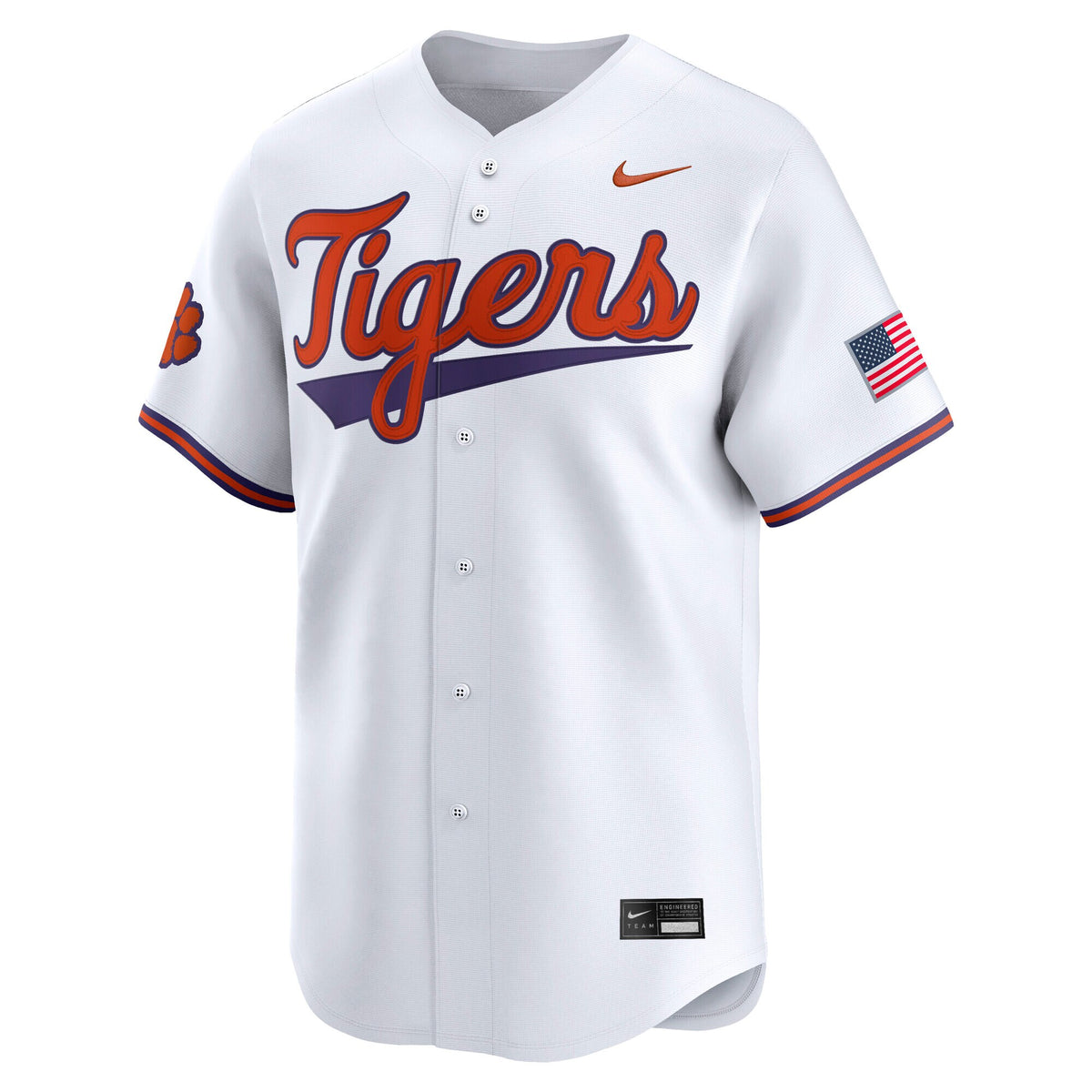 White Clemson Tigers Baseball Limited Jersey