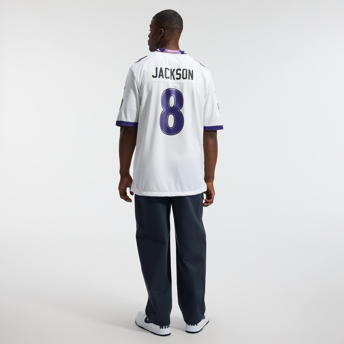 Baltimore Ravens Lamar Jackson White Game Jersey