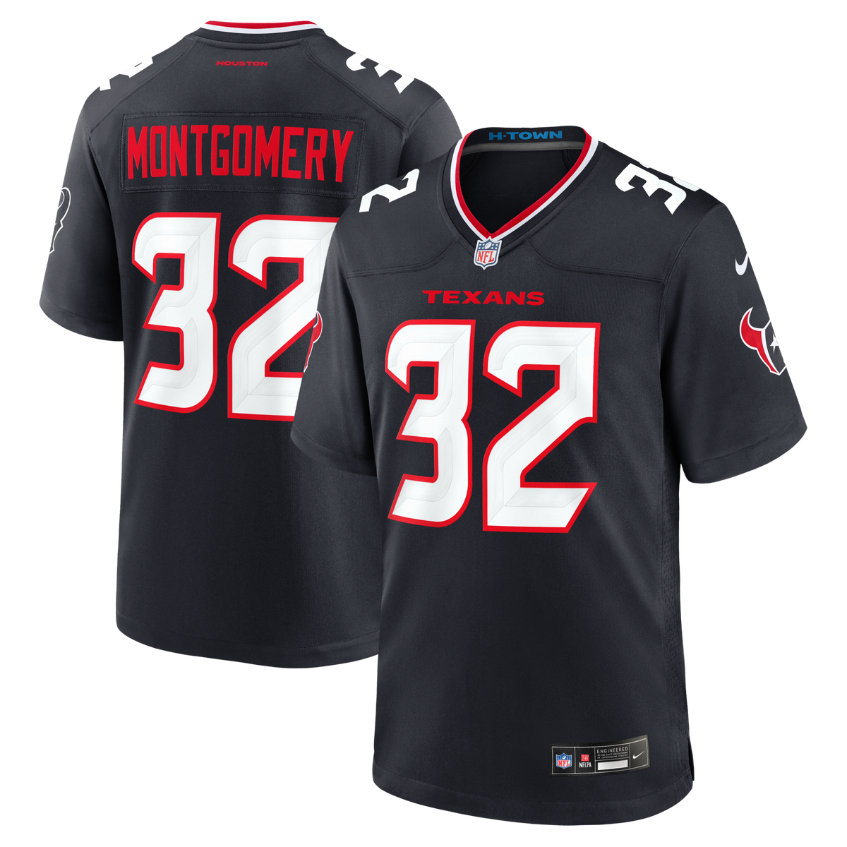 Houston Texans David Montgomery Navy Game Jersey