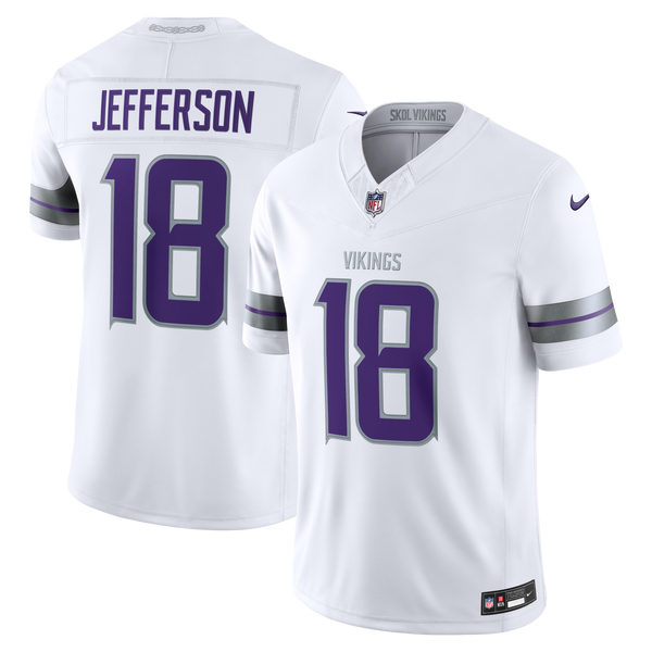 Minnesota Vikings Justin Jefferson White Alternate Vapor F.U.S.E. Stitched Limited Jersey