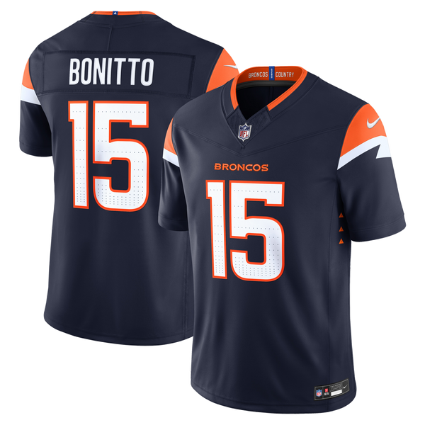 Denver Broncos Nik Bonitto Navy Alternate Vapor F.U.S.E. Stitched Limited Jersey