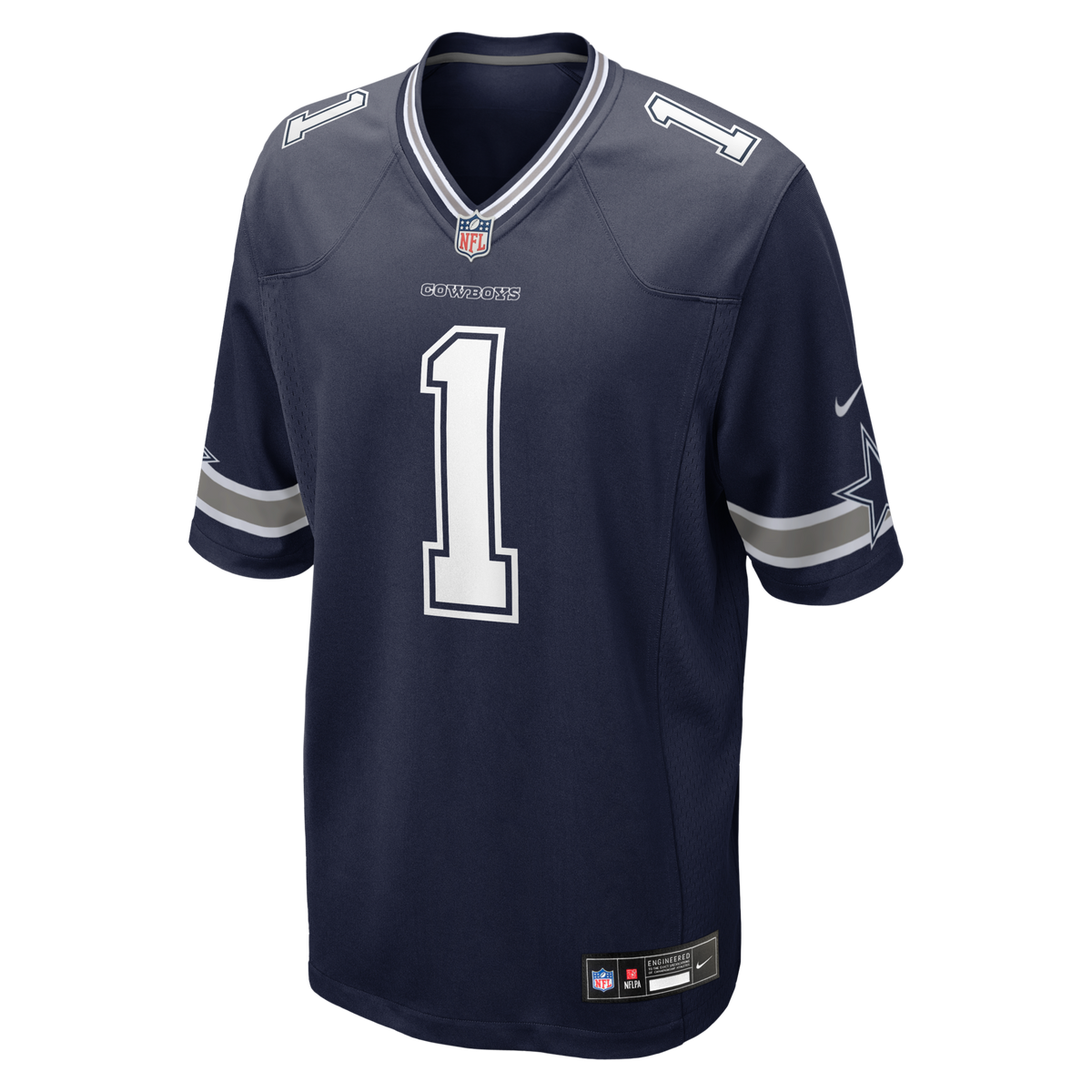 Dallas Cowboys Number 1 Dad Navy Game Jersey