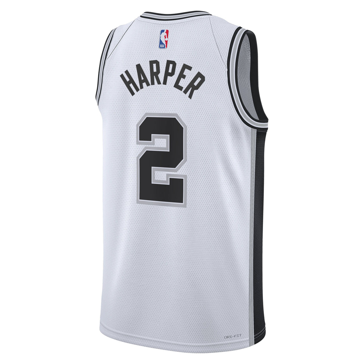 San Antonio Spurs Association Edition Swingman Jersey NBA 2025 First Round Draft Pick - White - Dylan Harper