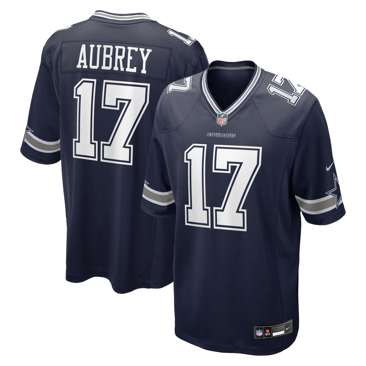 Dallas Cowboys Brandon Aubrey Navy Team Game Jersey