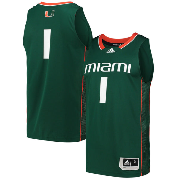 #1 Green Miami Hurricanes Swingman Basketball Jersey