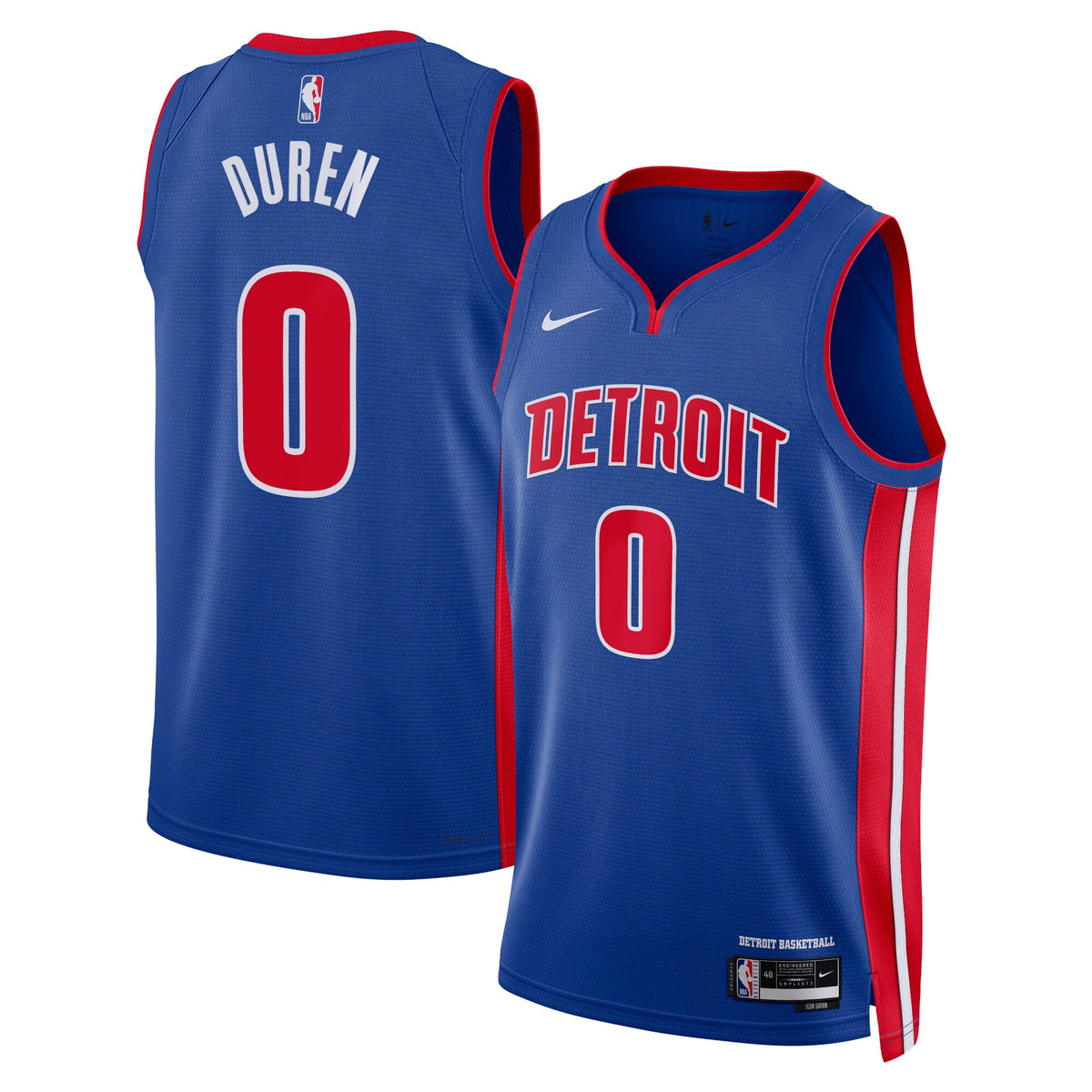 Detroit Pistons Icon Edition Swingman Jersey - Blue - Jalen Duren