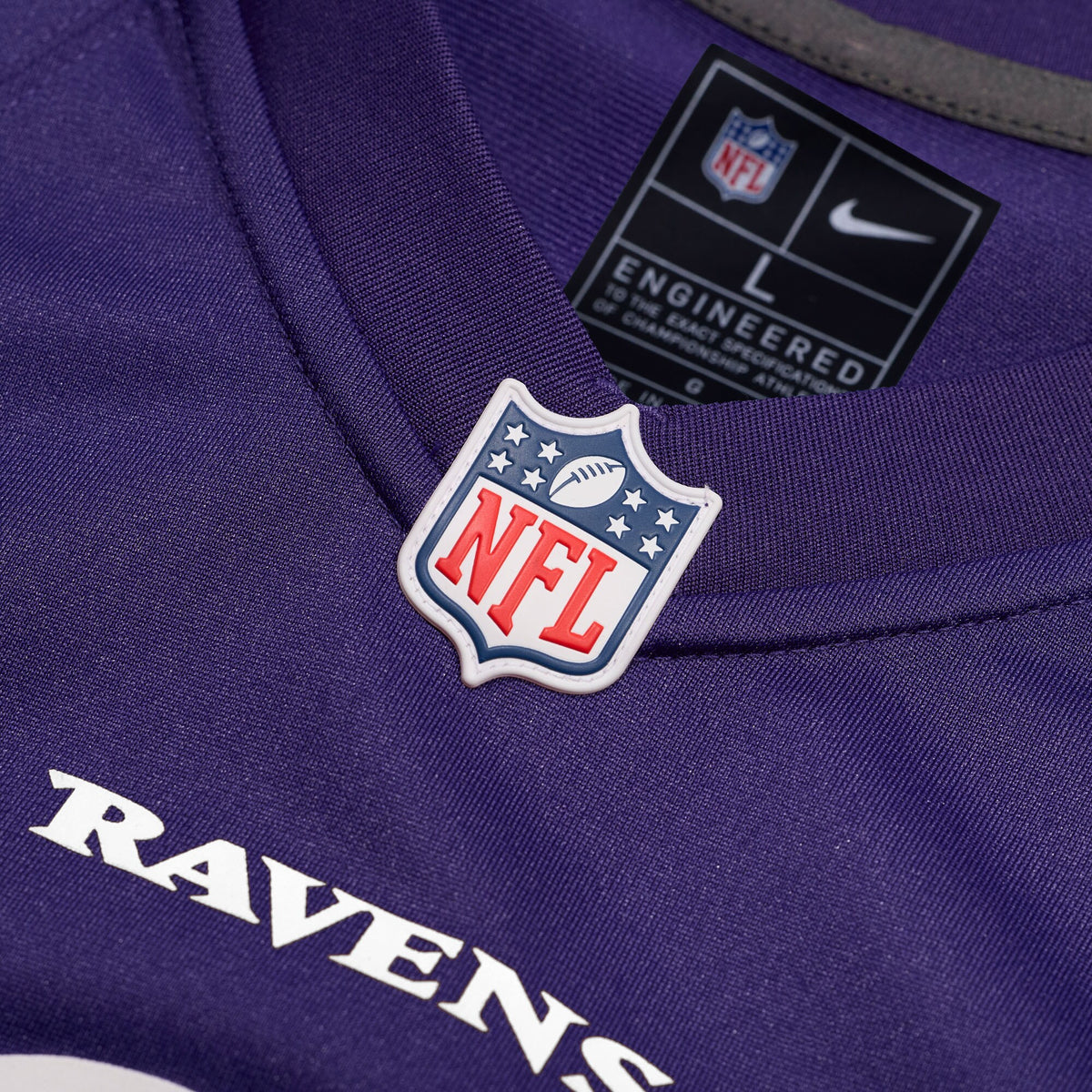 Baltimore Ravens Justice Hill Purple Game Jersey