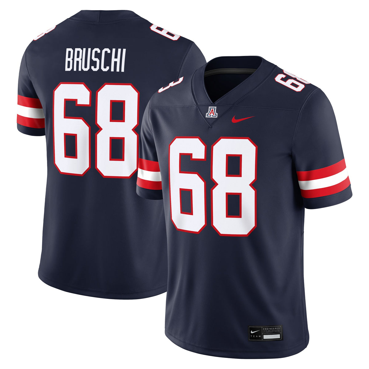 Tedy Bruschi Navy Arizona Wildcats Home Game Jersey