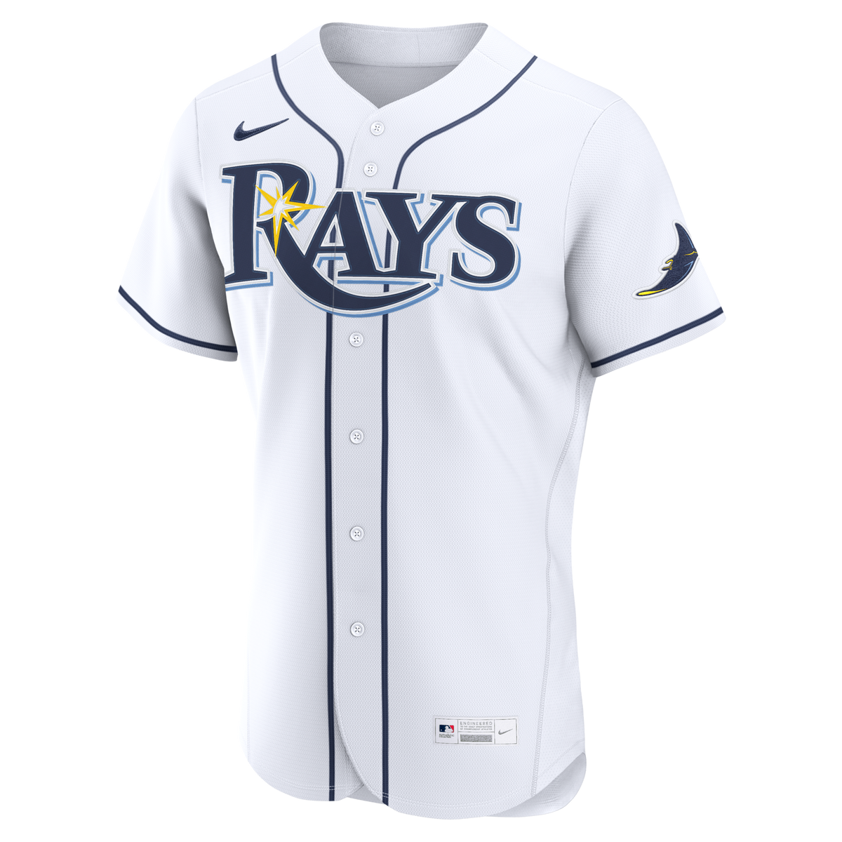 Tampa Bay Rays White Home Authentic Custom Jersey