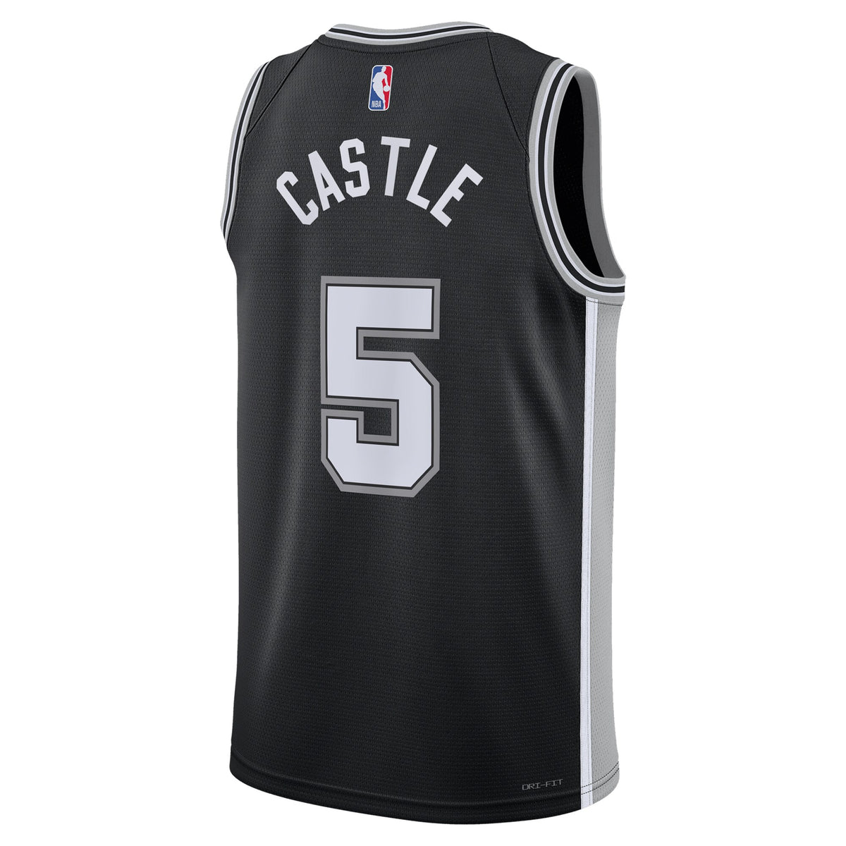 San Antonio Spurs Icon Swingman Jersey - Black - Stephon Castle