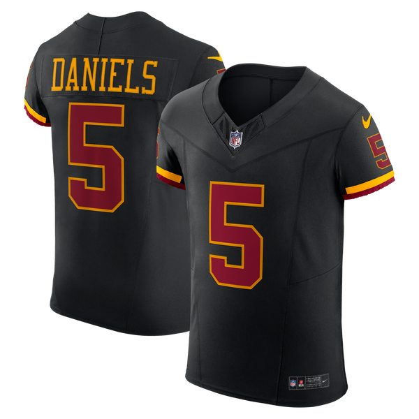 Washington Commanders Jayden Daniels Black Alternate Vapor F.U.S.E. Elite Jersey