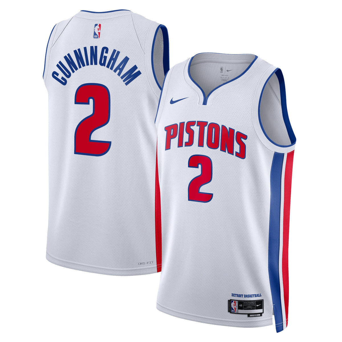 Detroit Pistons Association Edition Swingman Jersey - White - Cade Cunningham
