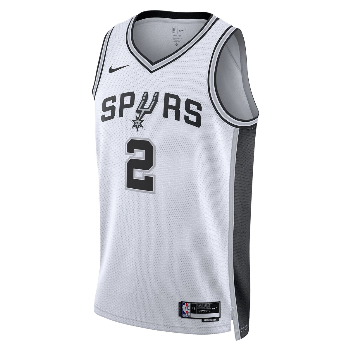 San Antonio Spurs Association Edition Swingman Jersey NBA 2025 First Round Draft Pick - White - Dylan Harper