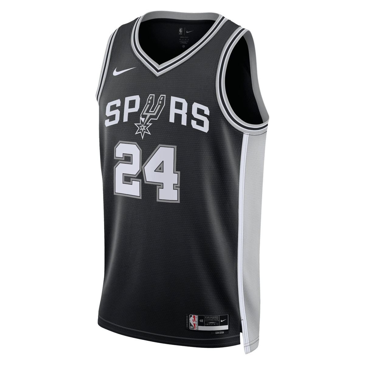 San Antonio Spurs Icon Edition Swingman Jersey - Black - Devin Vassell