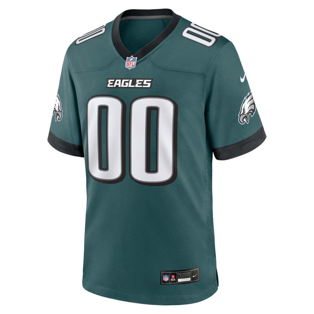 Philadelphia Eagles Midnight Green Team Custom Game Jersey