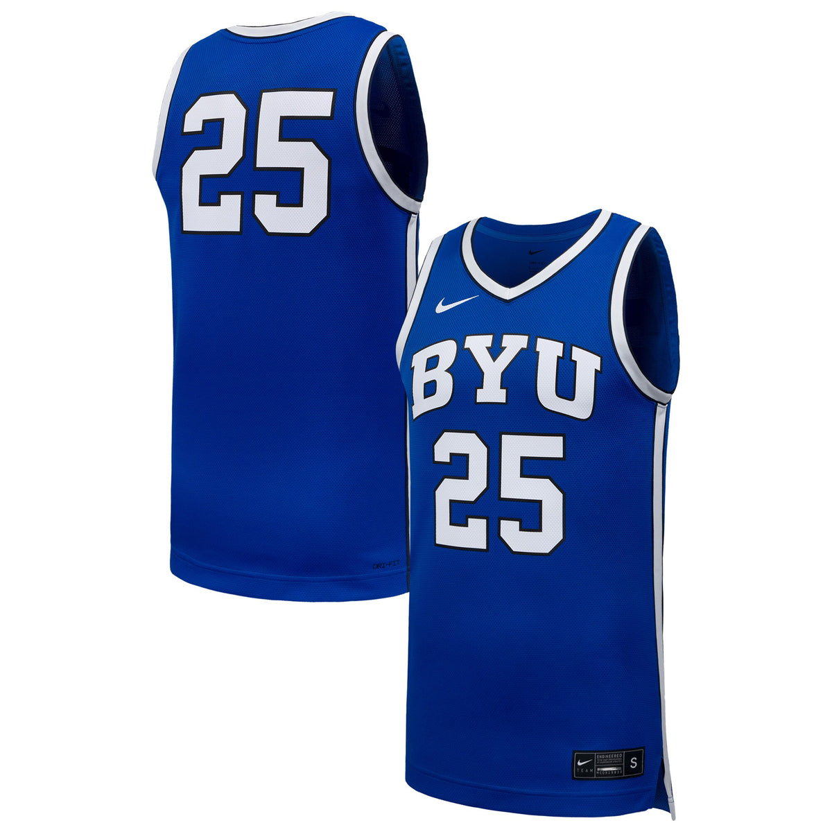 #25 Royal BYU Cougars Replica Basketball Jersey