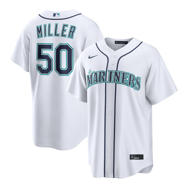 Seattle Mariners Bryce Miller White Home Replica Jersey