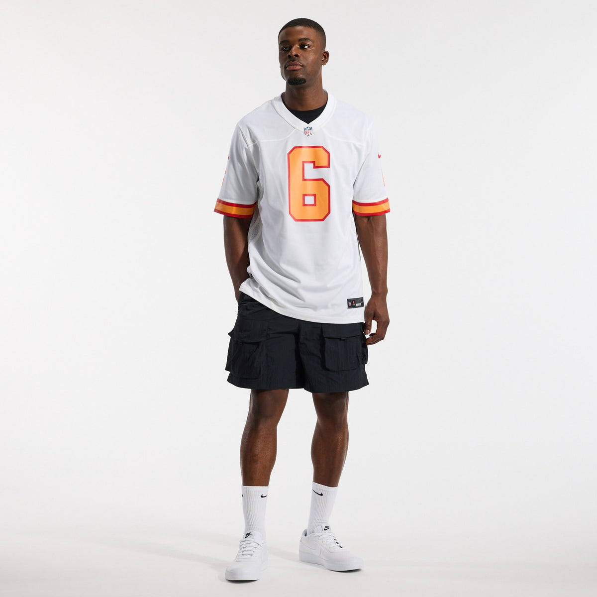 '76 Tampa Bay Buccaneers Baker Mayfield White Player Game Jersey