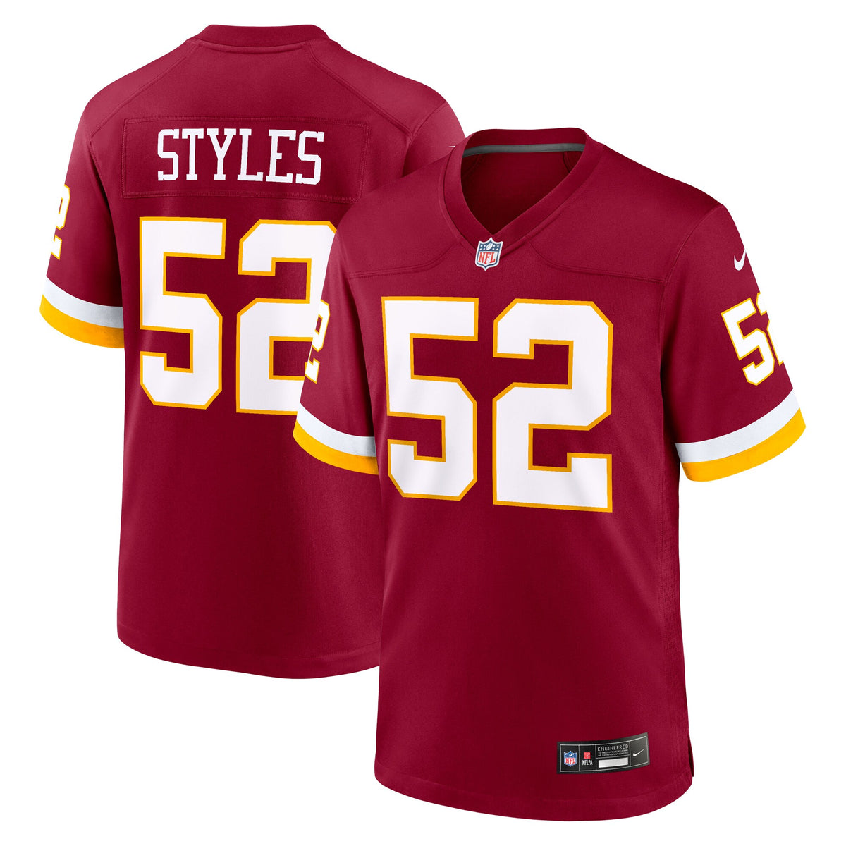 Washington Commanders Sonny Styles Burgundy 2026 NFL Draft First Round Pick No. 7 Team Game Jersey