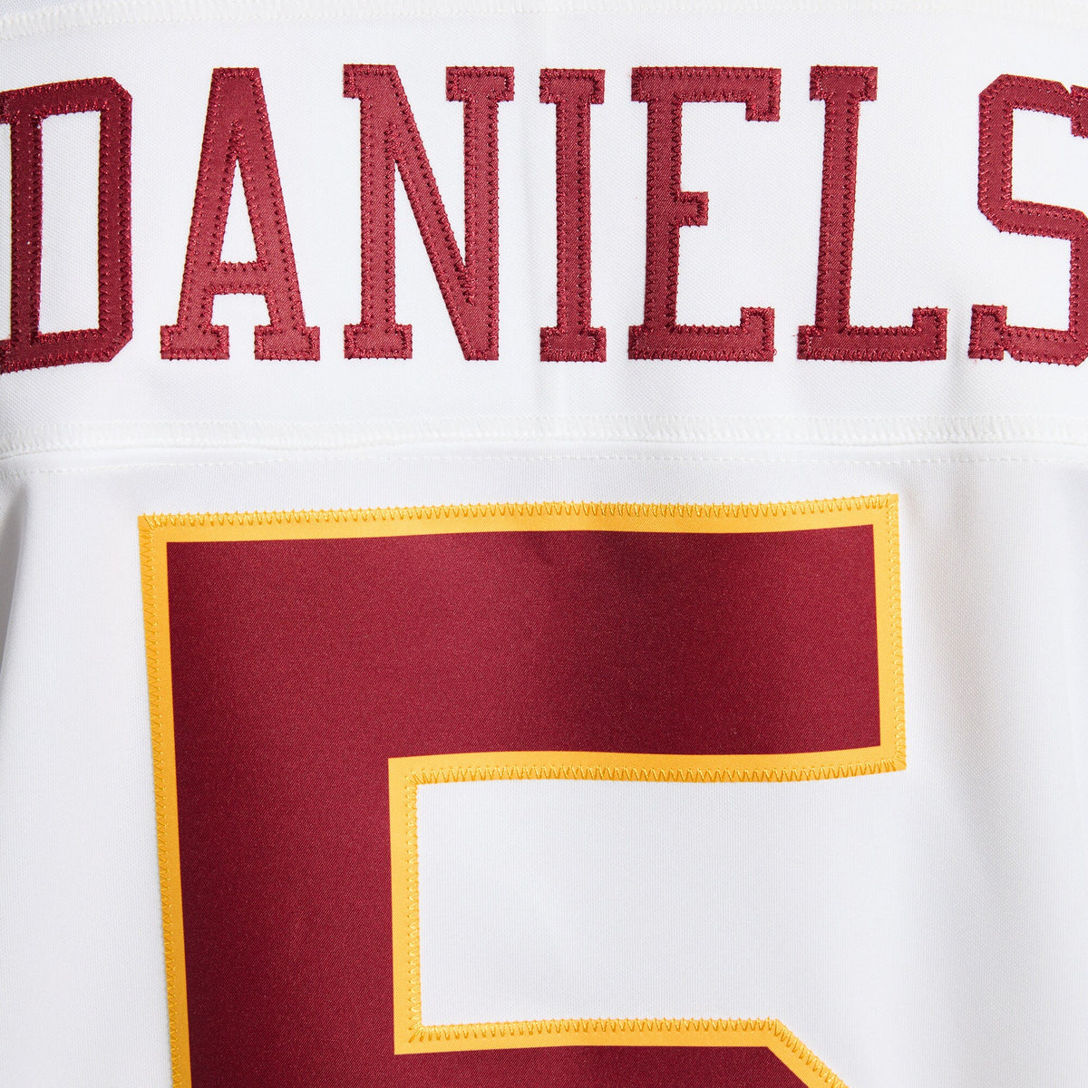 Washington Commanders Jayden Daniels White Vapor F.U.S.E. Stitched Limited Jersey