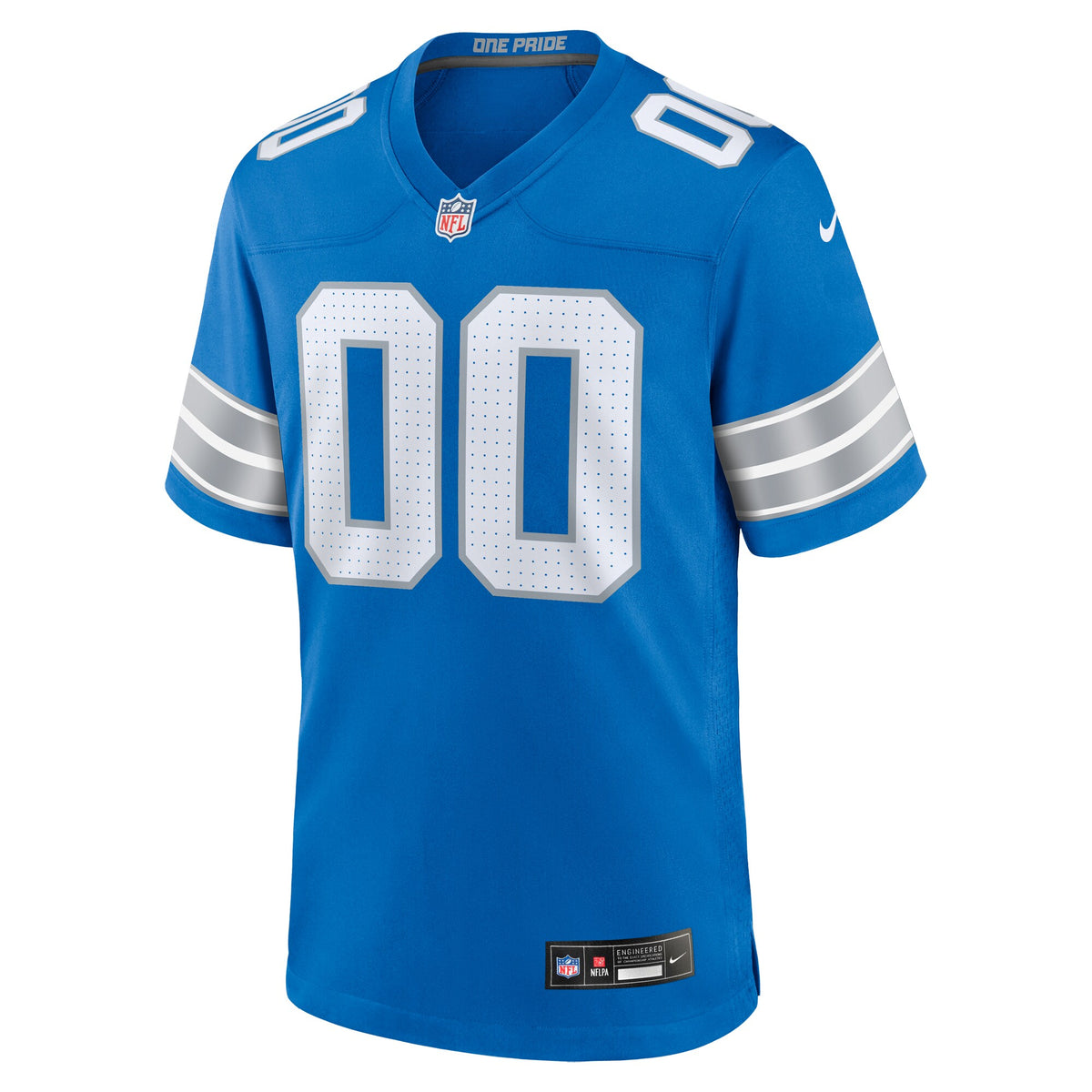 Detroit Lions Blue Custom Game Jersey