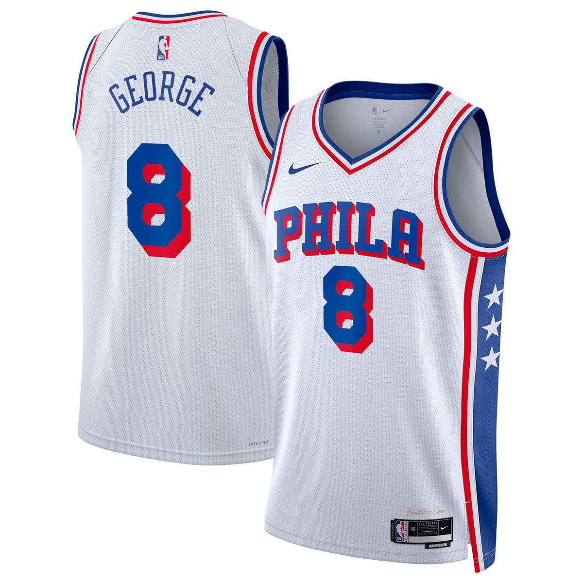 Philadelphia 76ers Association Edition Swingman Jersey - White - Paul George