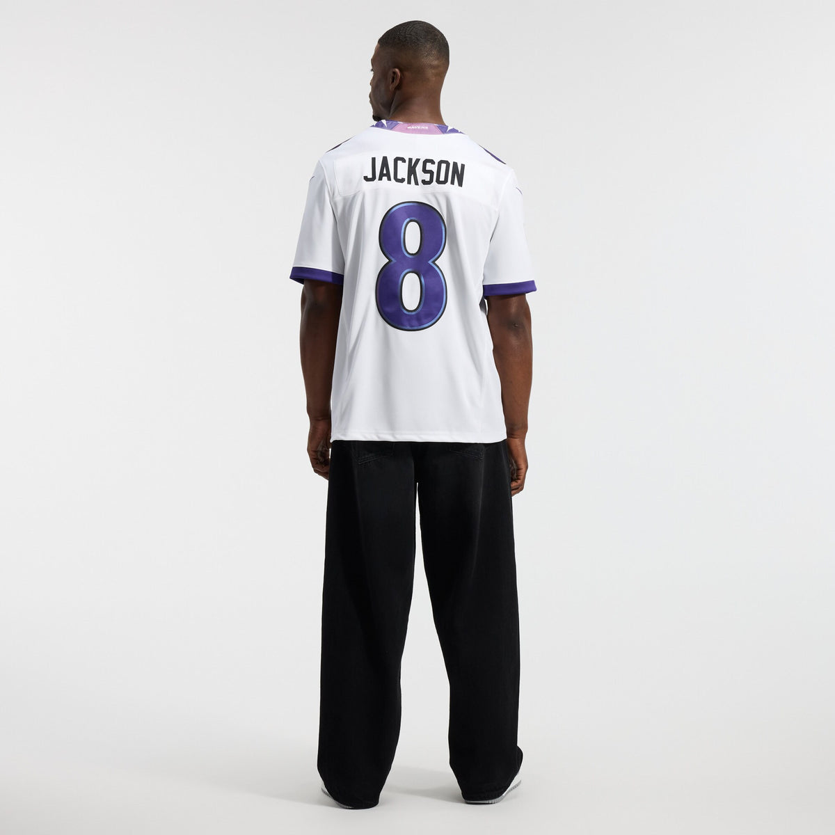 Baltimore Ravens Lamar Jackson White Vapor F.U.S.E. Stitched Limited Jersey
