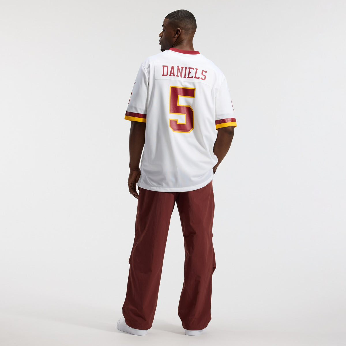 Washington Commanders Jayden Daniels White Game Super Bowl Era Jersey