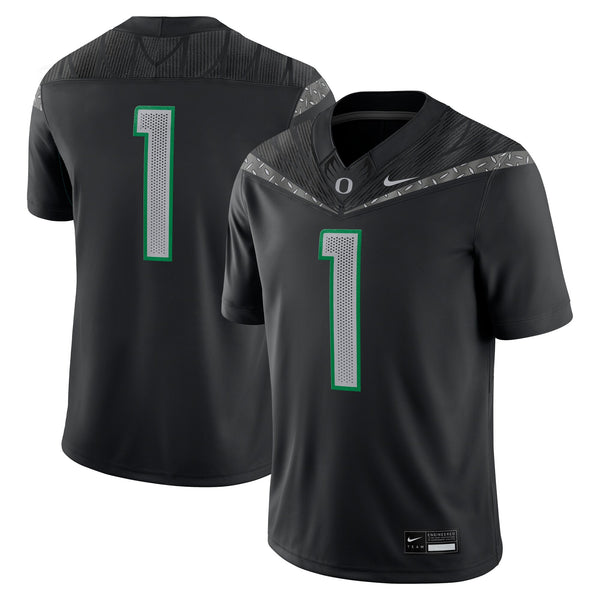 #1 Black Oregon Ducks Game Jersey