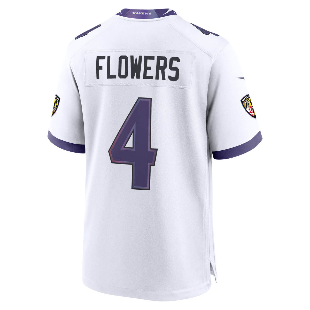 Baltimore Ravens Zay Flowers White Game Jersey