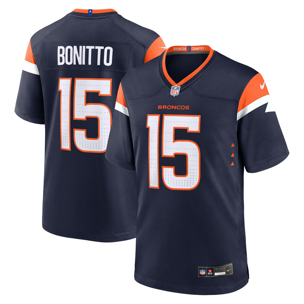 Denver Broncos Nik Bonitto Navy Alternate Game Jersey