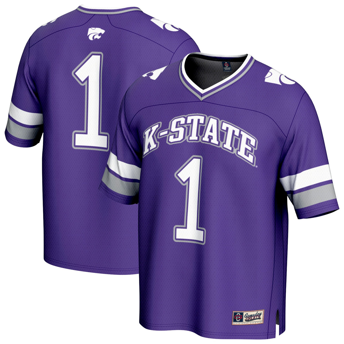 GameDay Greats #1 Purple Kansas State Wildcats Lightweight Collegiate Football Fashion Jersey