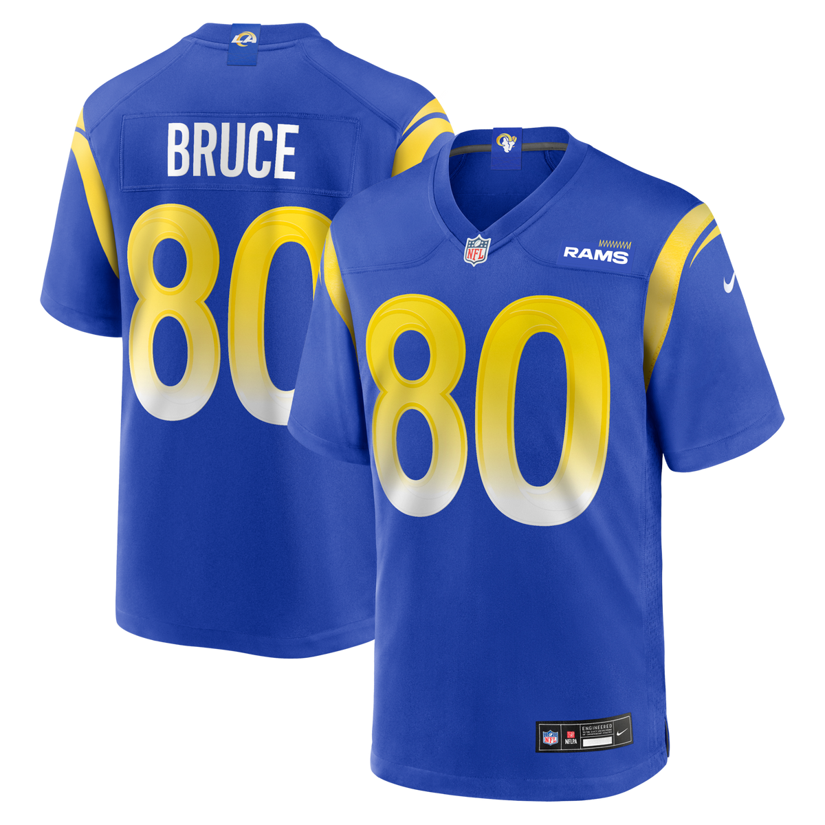 Los Angeles Rams Isaac Bruce Royal Game Retired Player Jersey