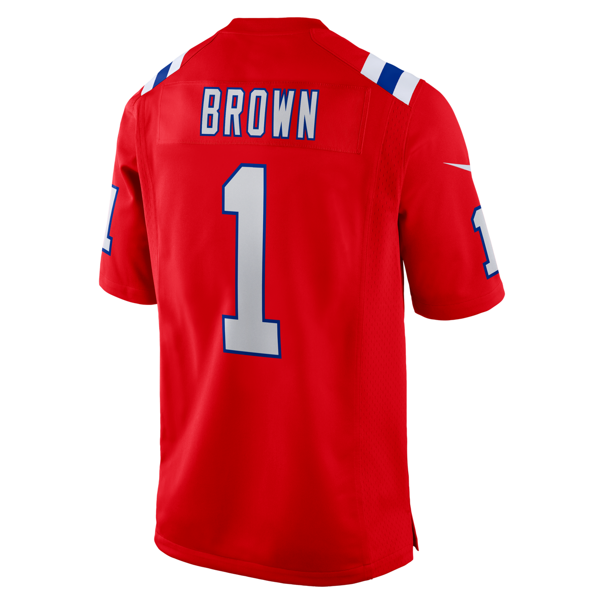 New England Patriots A.J. Brown Red Game Jersey