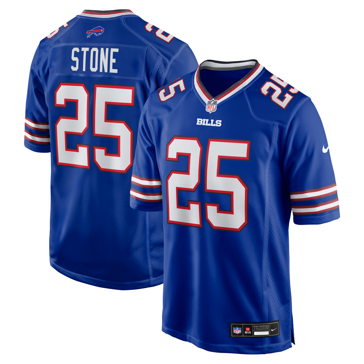 Buffalo Bills Geno Stone Royal Team Game Jersey