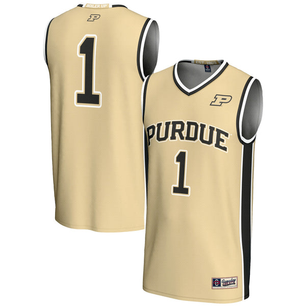 Male GameDay Greats #1 Gold Purdue Boilermakers Lightweight Basketball Jersey