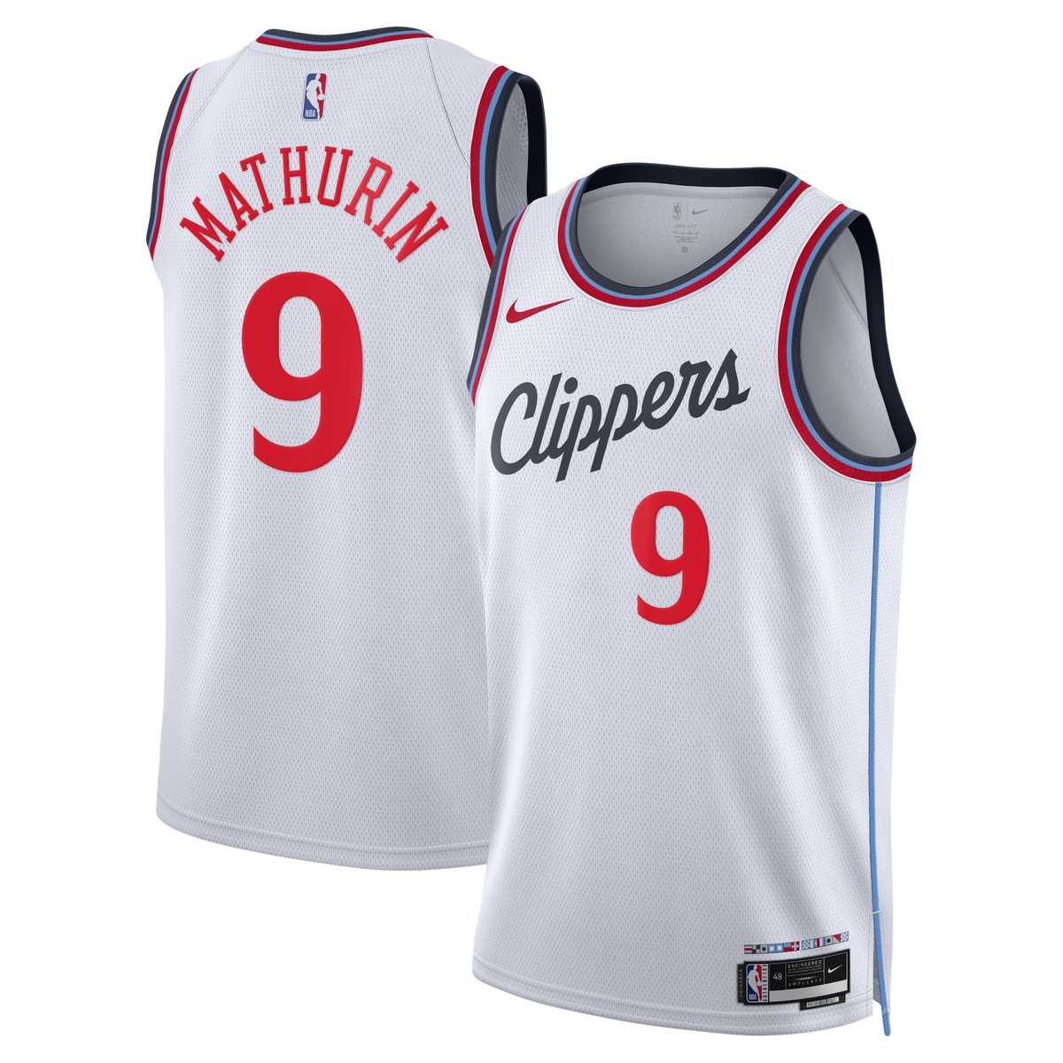 Los Angeles Clippers Replica Association Edition Swingman Jersey - White - Bennedict Mathurin