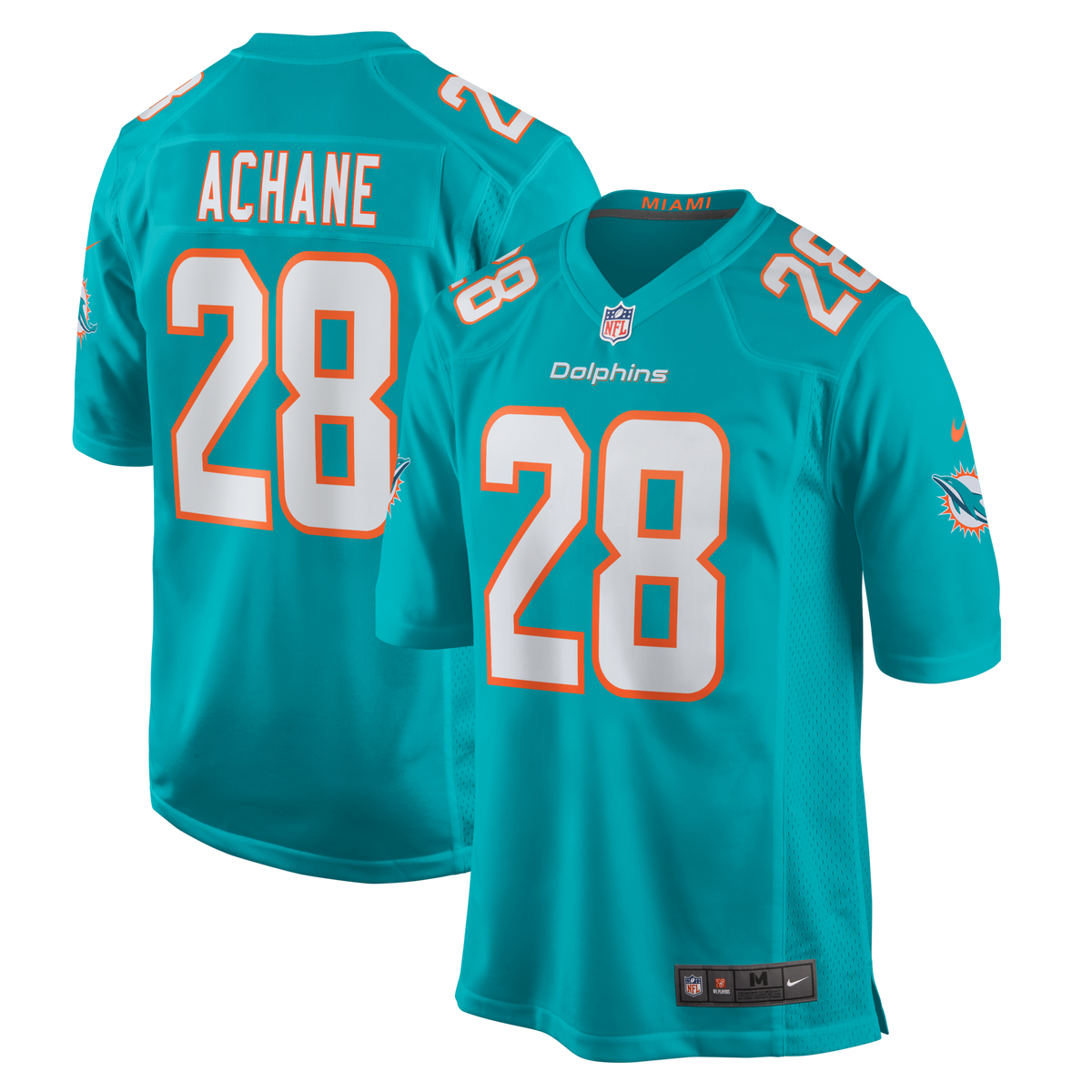 Miami Dolphins Devon Achane Aqua Player Game Jersey