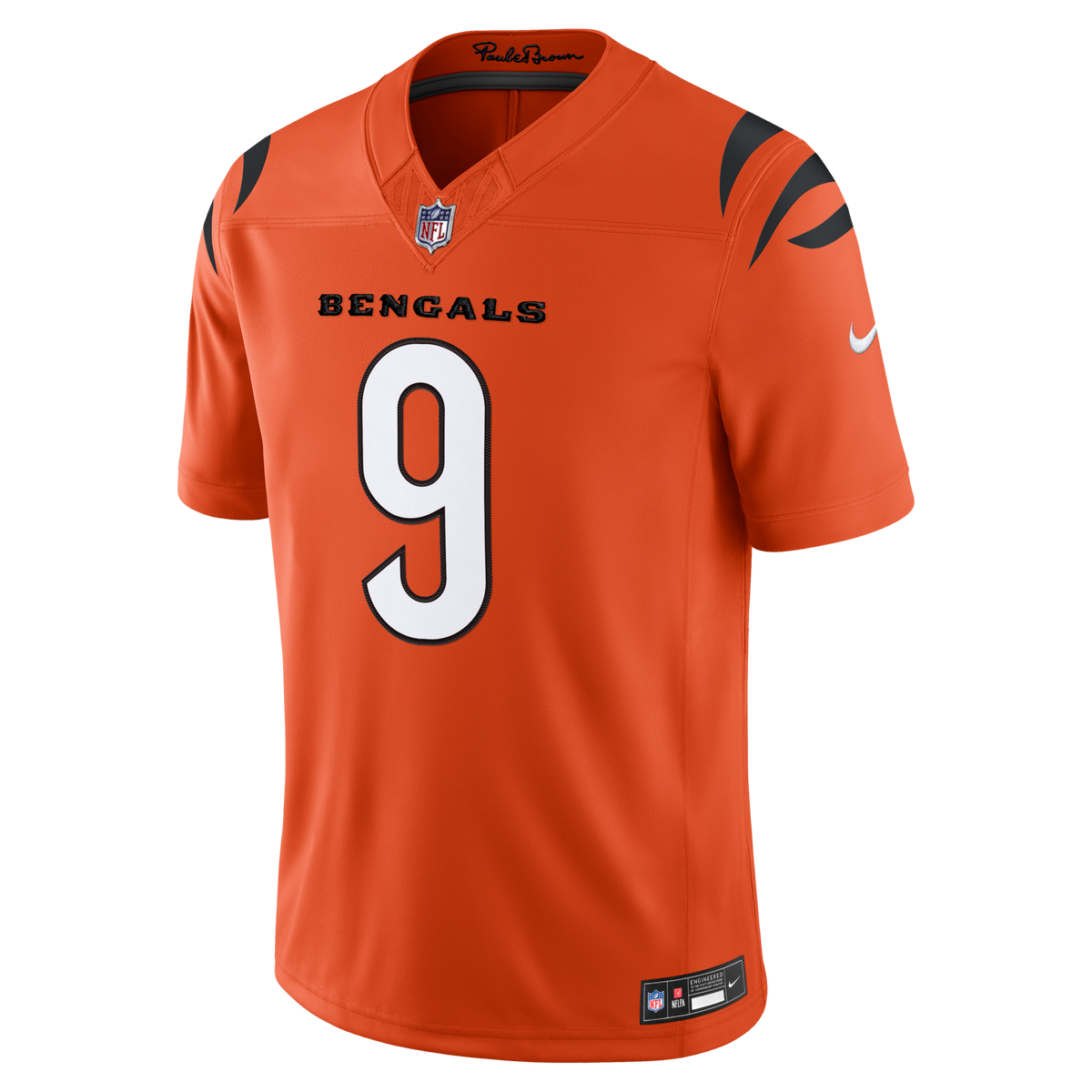 Cincinnati Bengals Joe Burrow Orange Alternate Vapor F.U.S.E. Stitched Limited Jersey