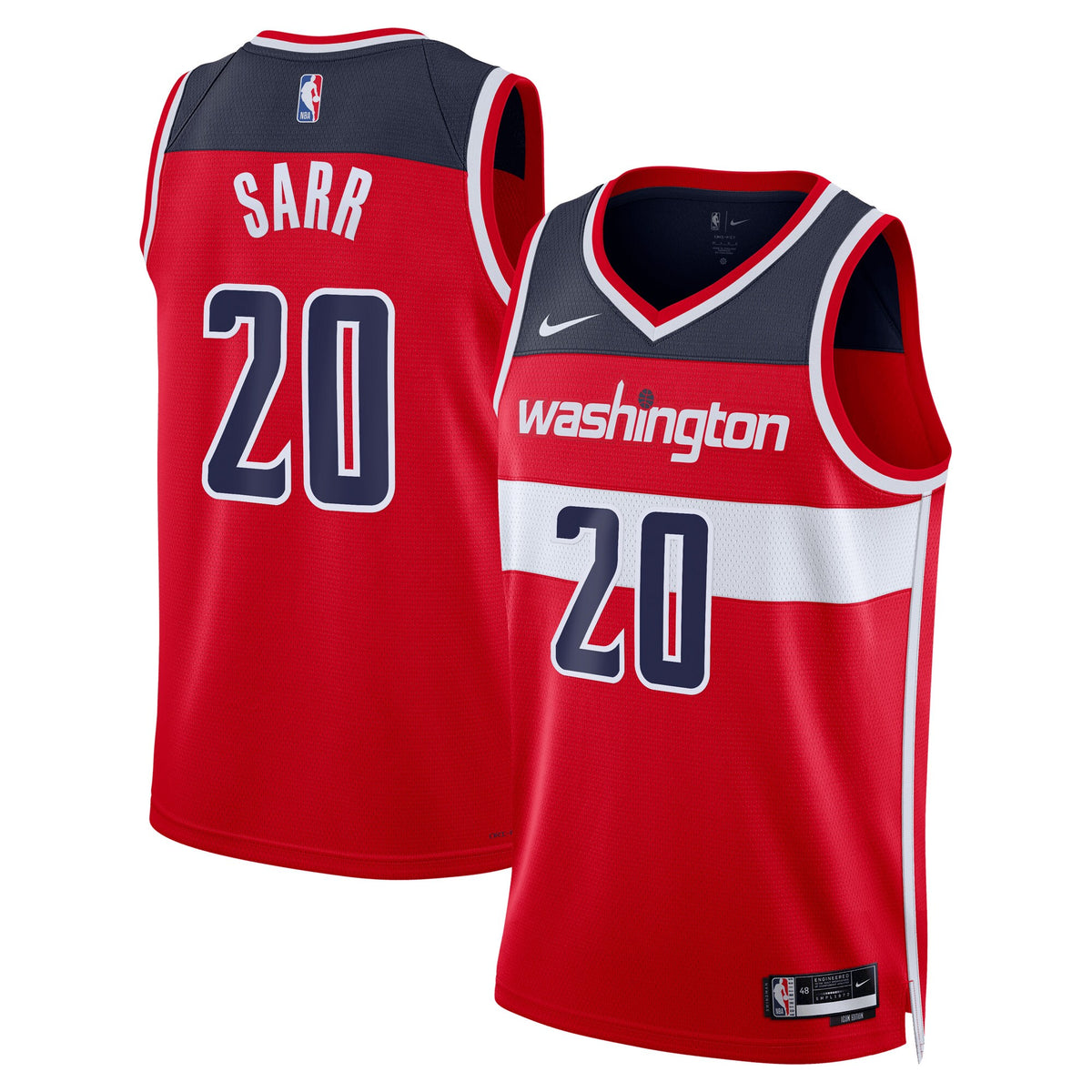 Washington Wizards Icon Swingman Jersey - Red - Alexandre Sarr
