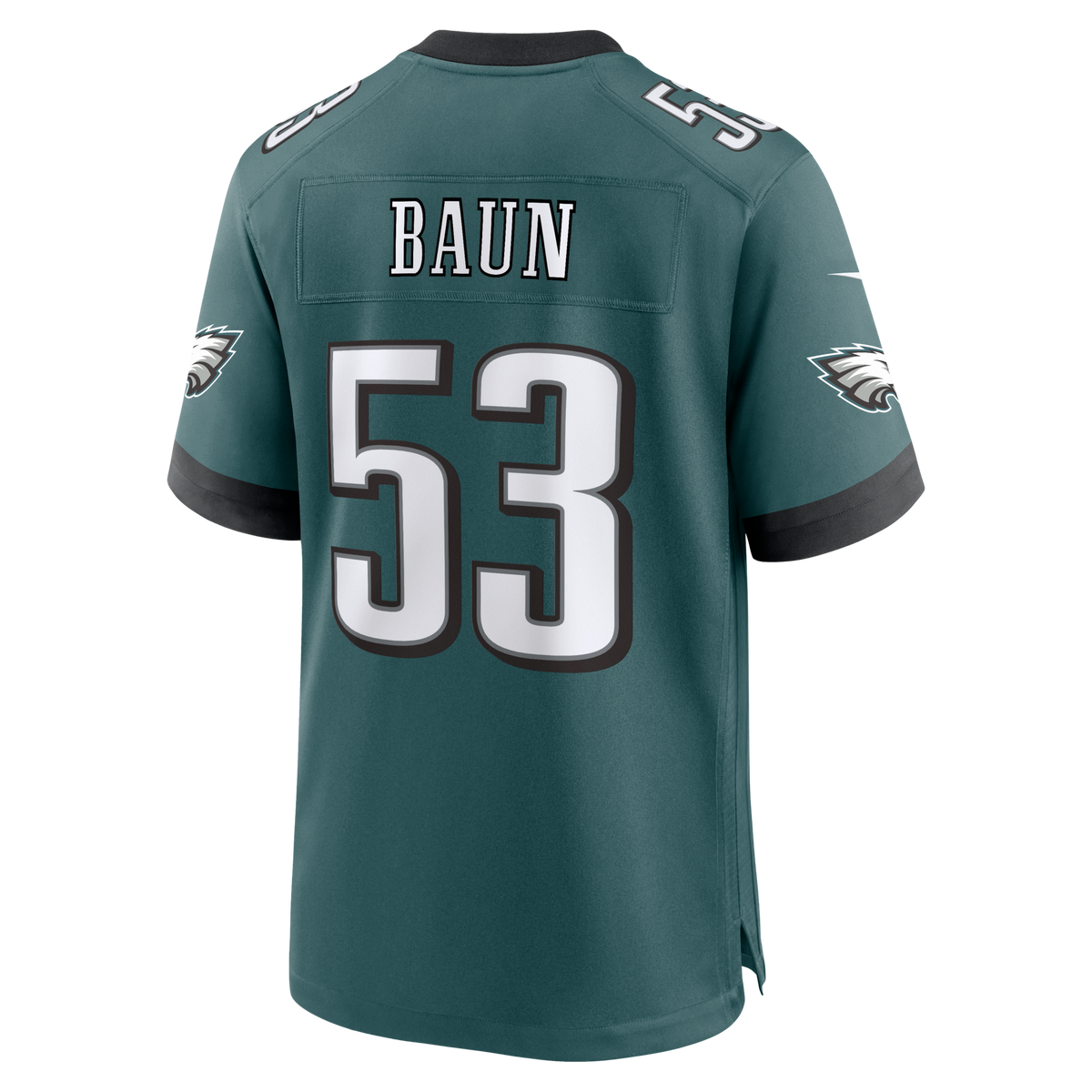 Philadelphia Eagles Zack Baun Midnight Green Team Game Jersey