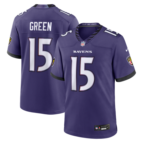 Baltimore Ravens Mike Green Purple Team Game Jersey