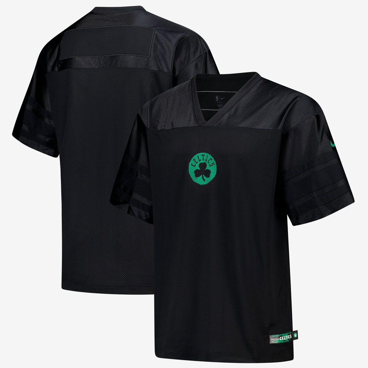 Boston Celtics Courtside Football Jersey - Black -