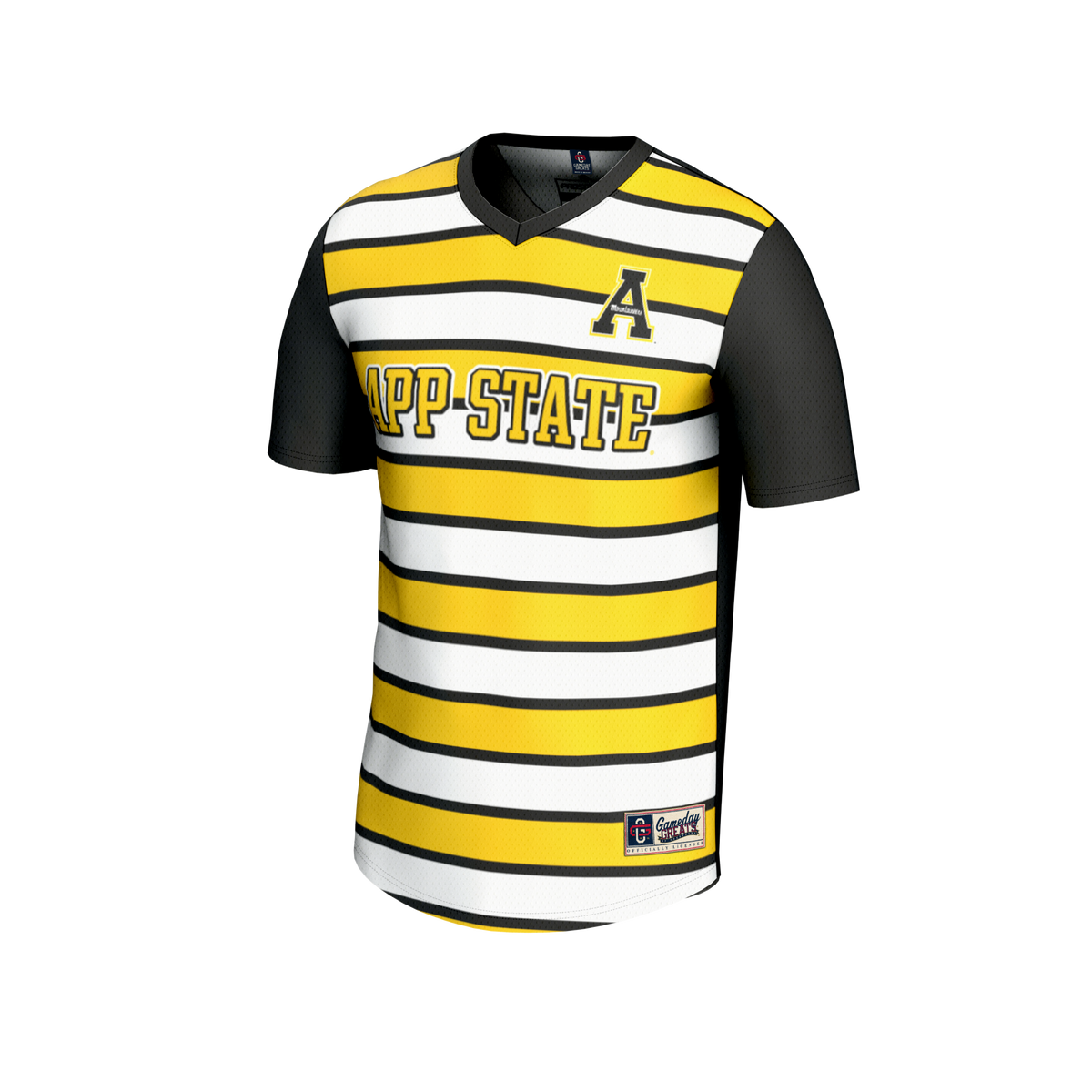GameDay Greats #25 Black Appalachian State Mountaineers Lightweight Soccer Fashion Jersey