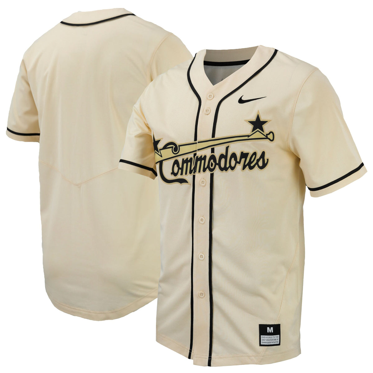 Natural Vanderbilt Commodores Replica Full-Button Baseball Jersey