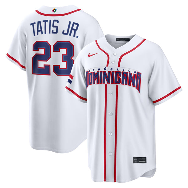 Dominican Republic Baseball Fernando Tatis Jr. White 2026 World Baseball Classic Home Stadium Jersey