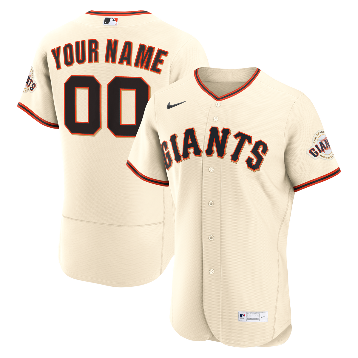 San Francisco Giants Cream Home Authentic Custom Jersey