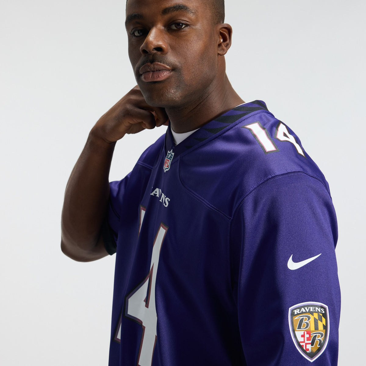 Baltimore Ravens Kyle Hamilton Purple Team Game Jersey