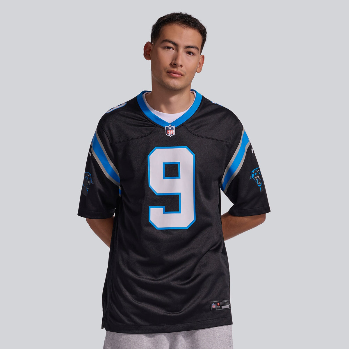 Carolina Panthers Bryce Young Black Team Game Jersey